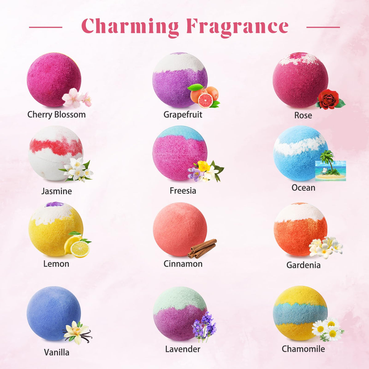 Bath Bombs for Women, Handmade Natural Bath Bomb with Shea Butter