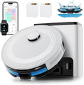 Robot Vacuum and Mop,75-Day Self-Emptying,6000Pa Powerful Suction,Customized Cleaning,Home Mapping, 140 Min Runtime