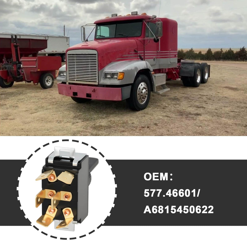 Briny River 6PIN Headlight Control Switch 577.46601 A6815450622 Compatible with Freightliner FLD120