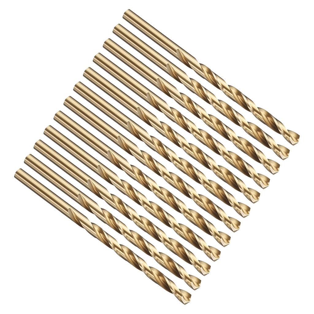 PATIKIL #14 Drill Bit Micro M2 High-Speed Steel 135° Gold Finish 12Pcs