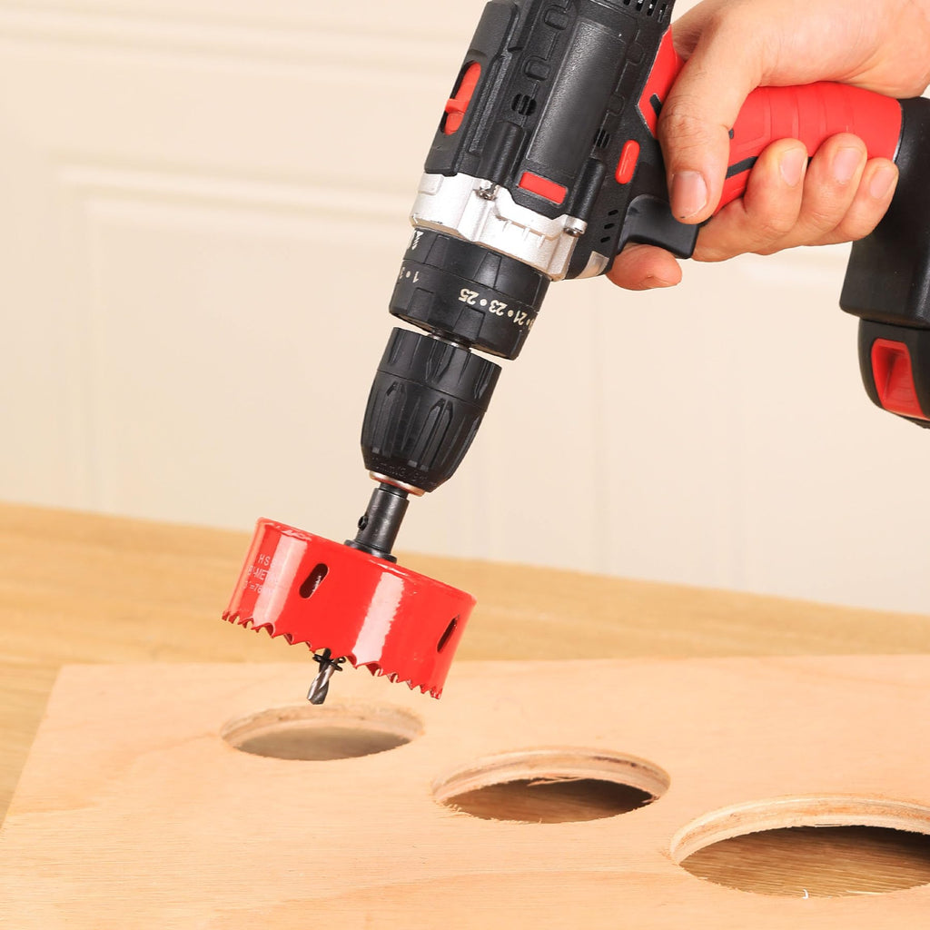 GARHWAL 2-1/4 in. Bi-Metal Hole Saw Drill Bit - General Purpose Saw for Wood, Plywood, Cornhole, Ceiling, and Drywall - Includes Arbor & Pilot Bit