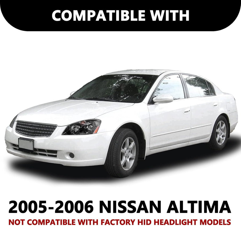 Aosky Halogen Model Headlight Assembly Fit for 2005-2006 Nissan Altima, OEM Style Driver Left Side Headlamp