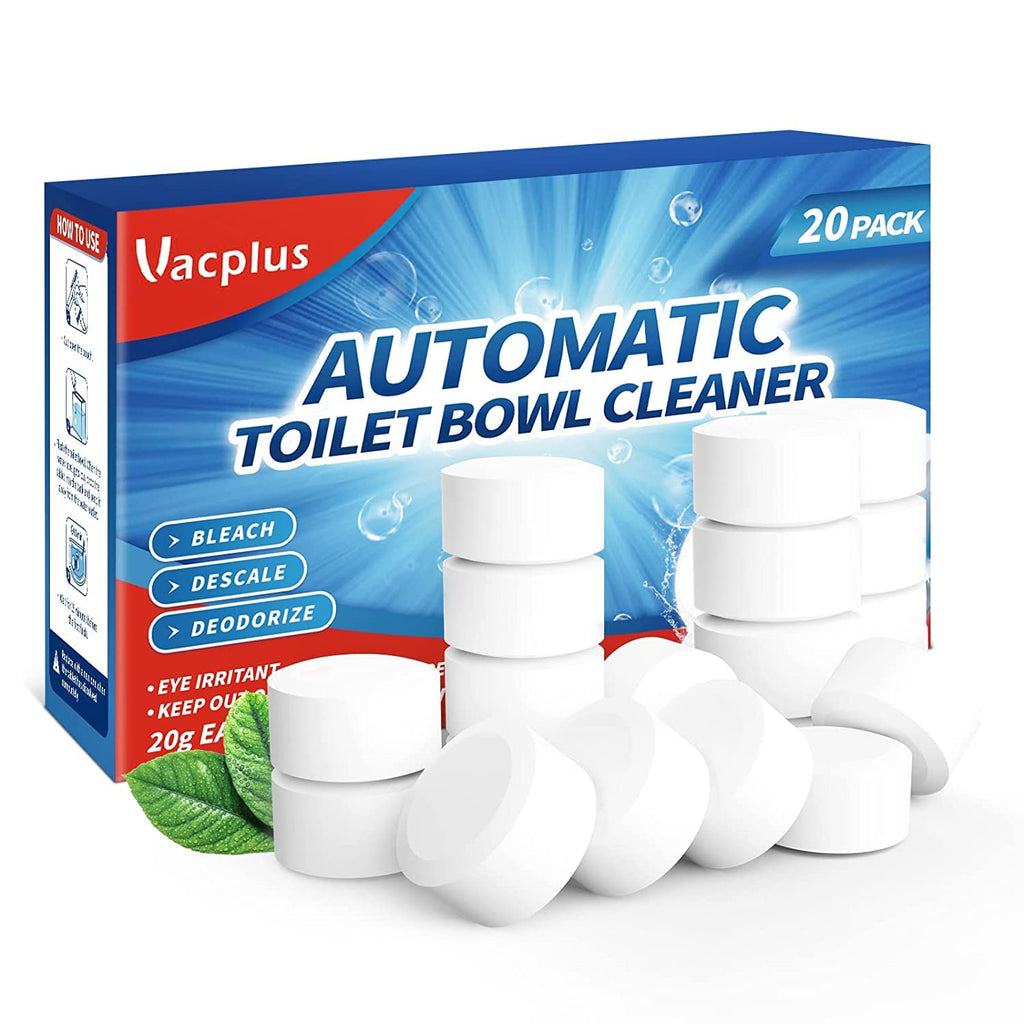 Toilet Bowl Cleaner Tablets, 20 Pack, Auto Bleach, Long-Lasting