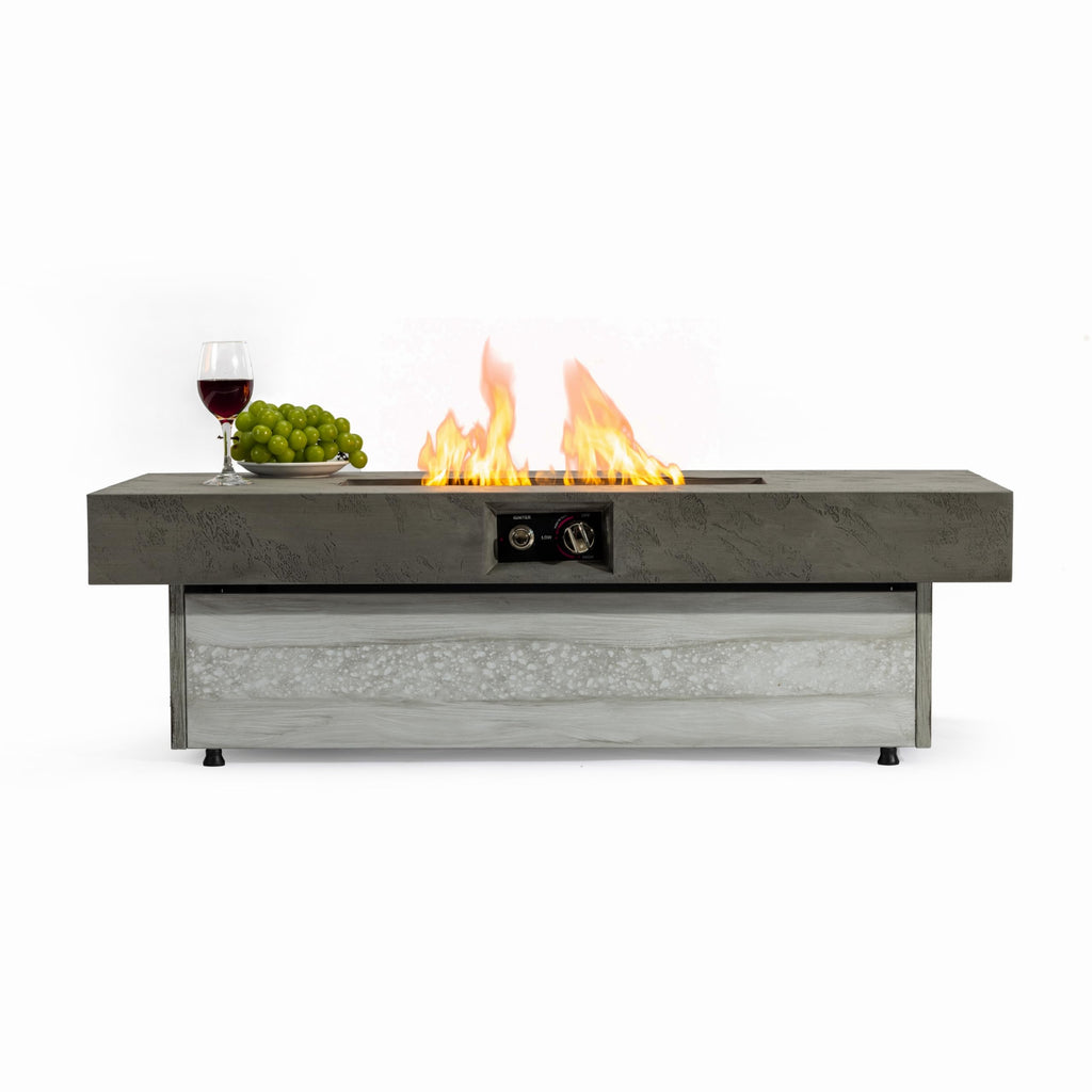 Outdoor Fire Pit Table Propane Gas Fire pits Outdoor Fireplaces 48'' Rectangular Firepit Table, 50,000 BTU Fire Table