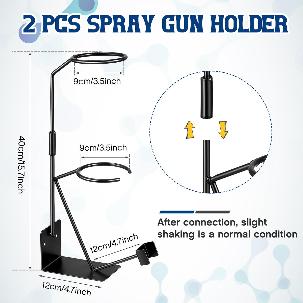 Yaocom 2 Pcs Gravity Feed Spray Gun Holder, Wall and Bench Mount for HVLP