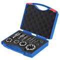 HOTYELL NPT Pipe Tap and Die Set, 14 Pcs 1/16"-1" Taper Thread Rethreading