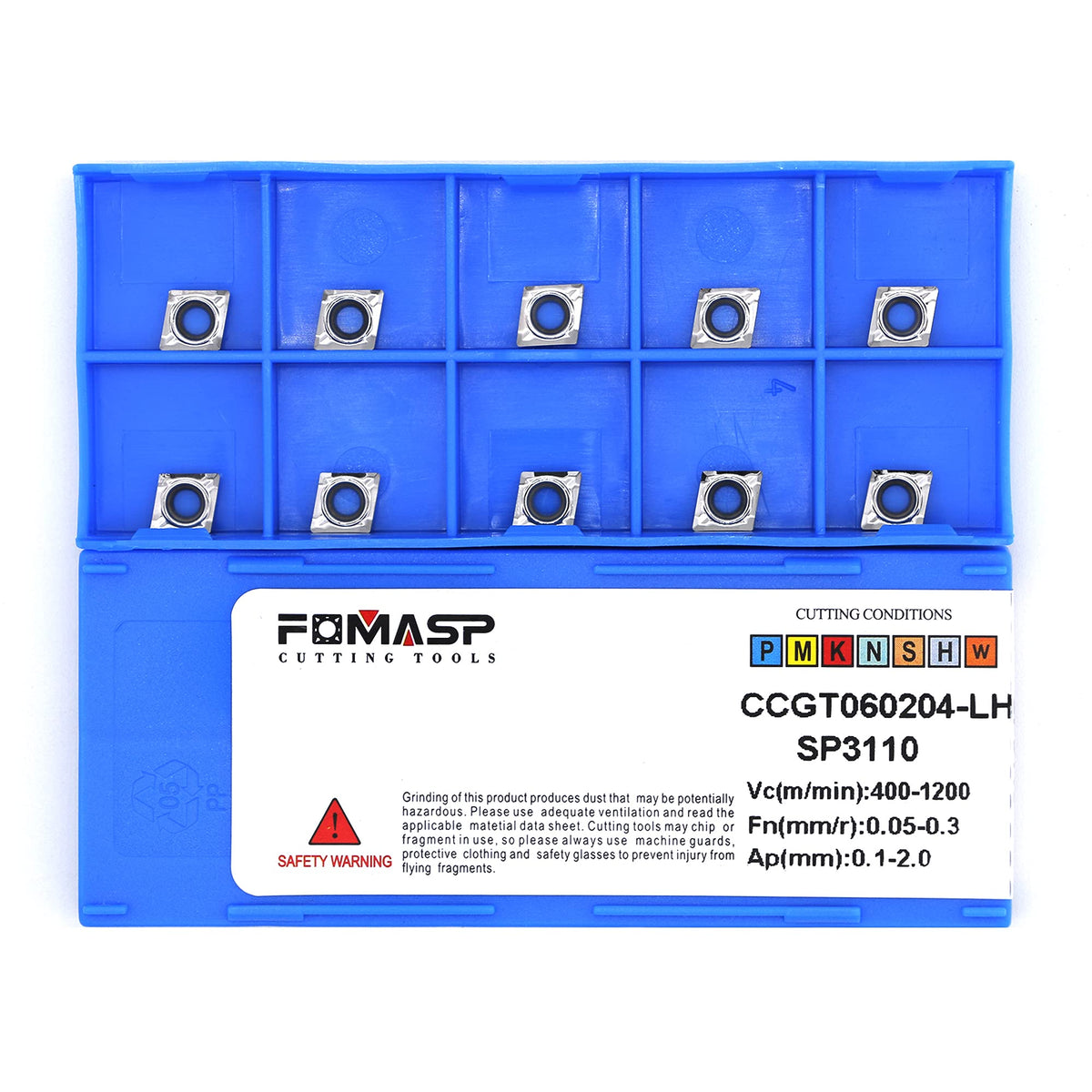 FomaSP Carbide Inserts for Aluminum CCGT21.51 / CCGT060204-LH for Turning Cutting Tools Finishing Cutting,10 Pcs