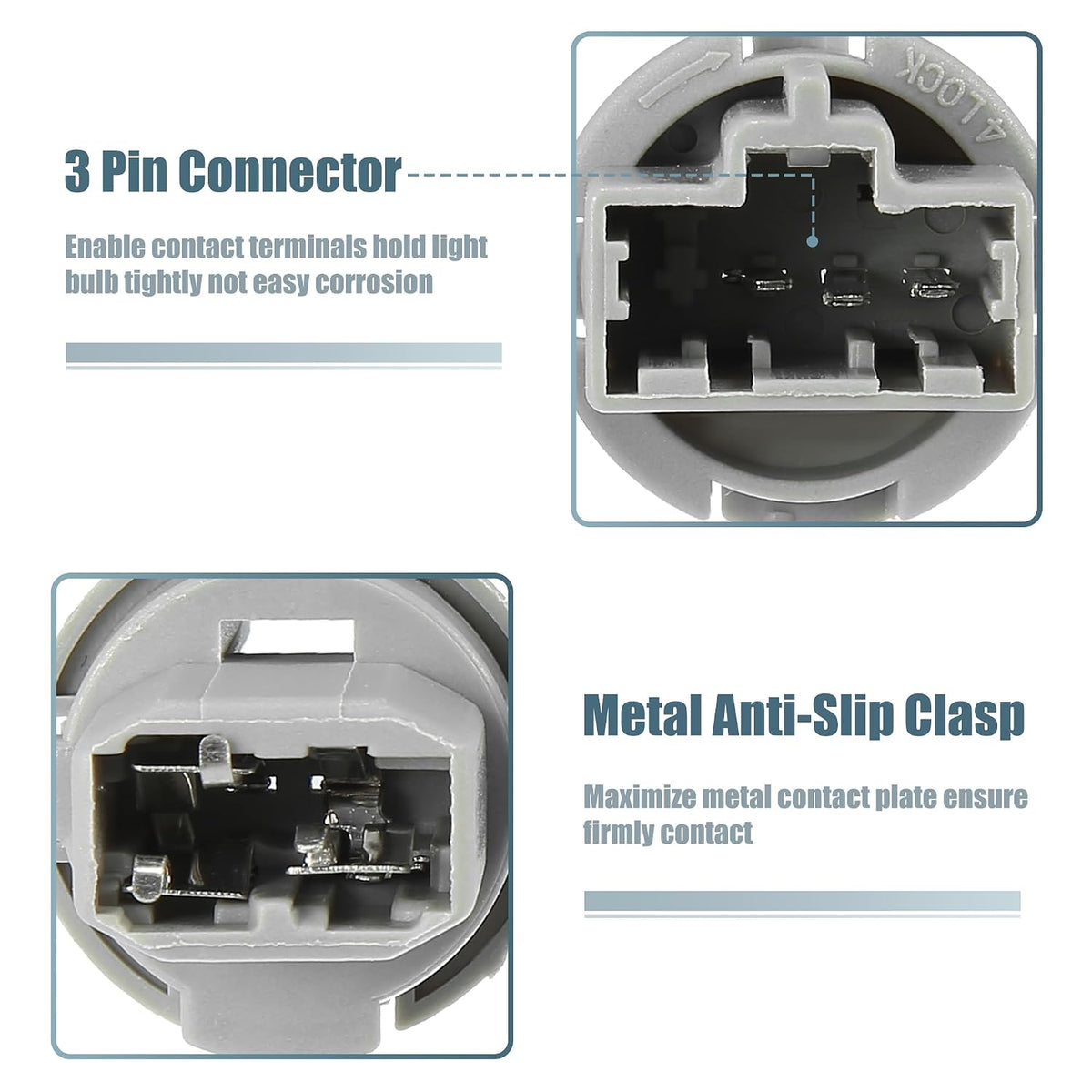 X AUTOHAUX Rear Tail Light Brake Lamp Socket Harness Holder for Honda Civic