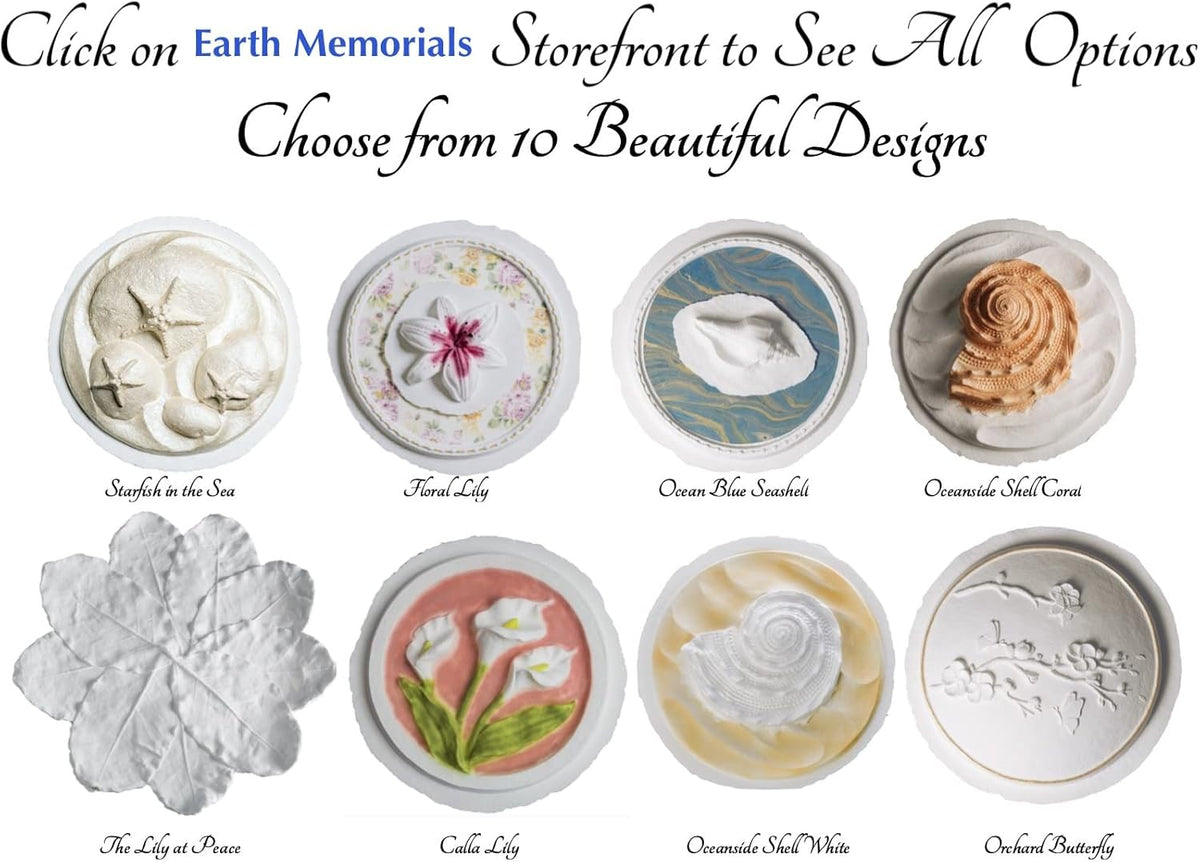 Biodegradable Urn for Human Ashes (The Lily at Peace) Burial Urn, Floats in Water, for Cremation, Ocean Scattering