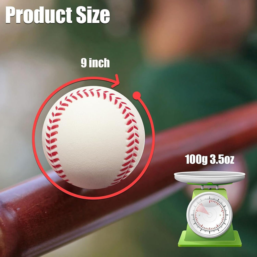 12pack Pitching Machine Baseballs 9inch 3.5oz PU Material Ball for TeenagersTo Practice Hitting and Fielding Practice