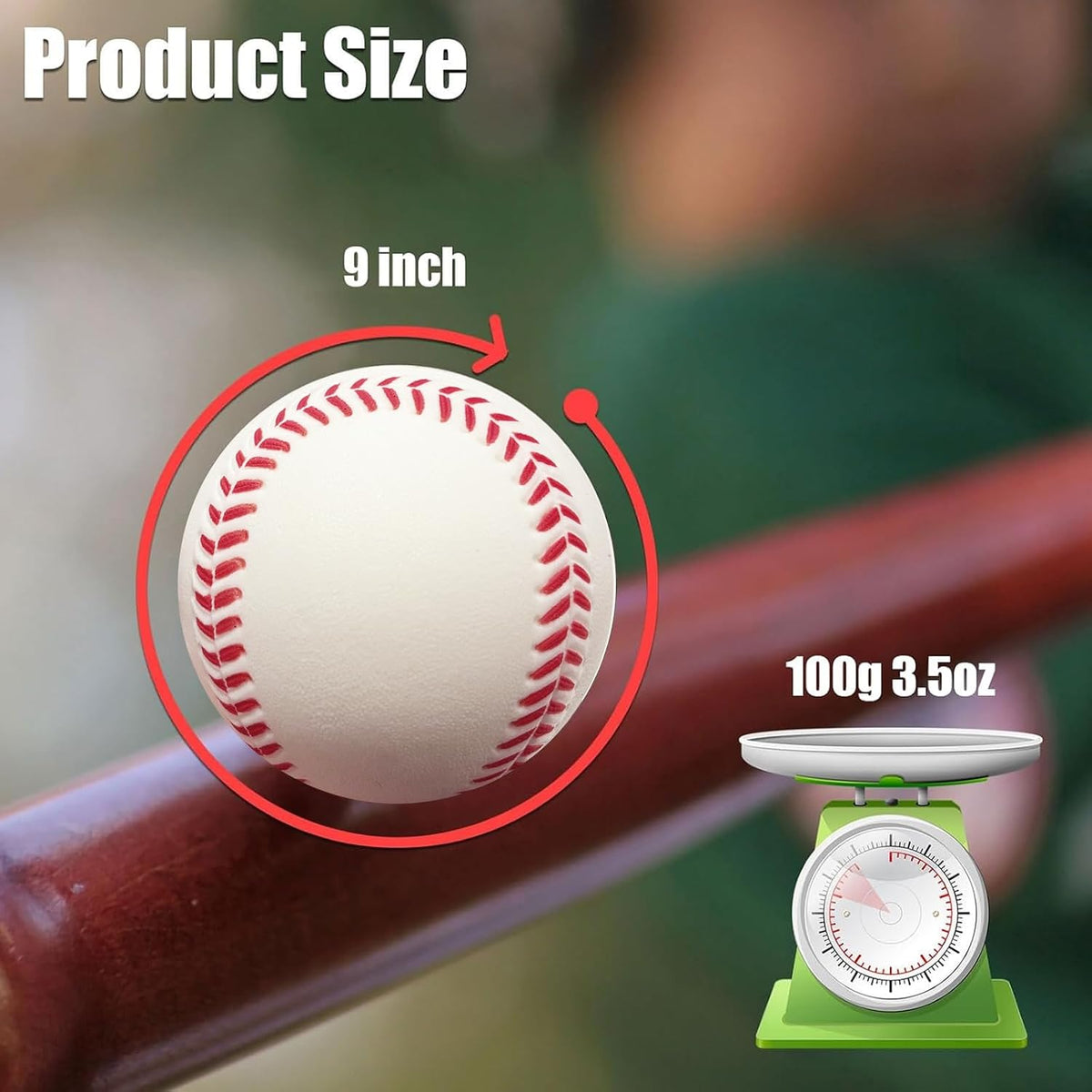 12pack Pitching Machine Baseballs 9inch 3.5oz PU Material Ball for TeenagersTo Practice Hitting and Fielding Practice