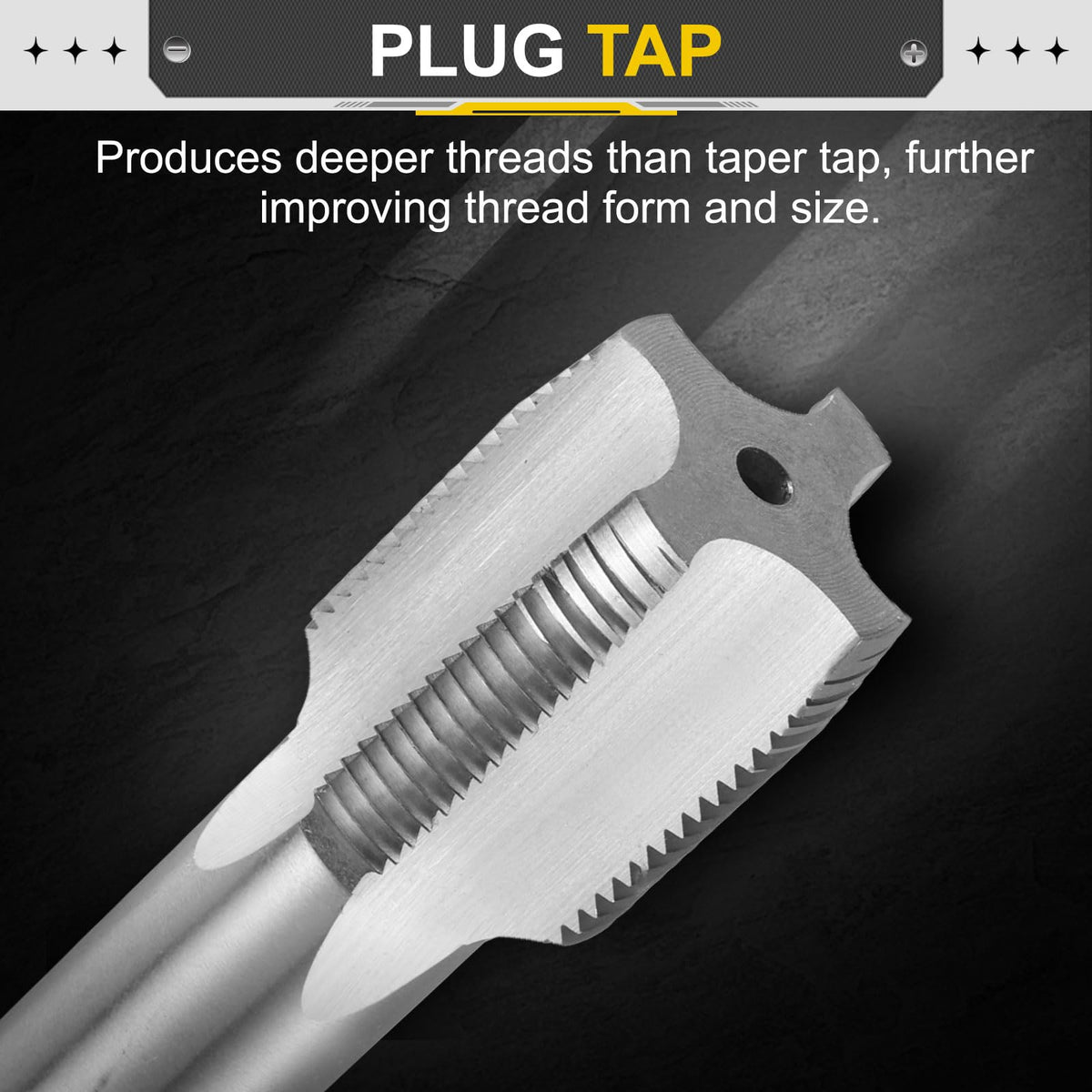 uxcell Hand Plug Tap M30x2 H2 Metric Thread Plug Style Taps HSS6542