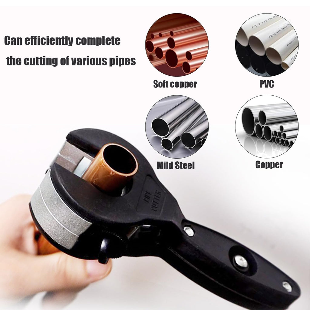 Ratcheting Tubing Cutter, Tubing Cutter 1/4" To 7/8", 2 in 1 Close Quarters Tube Compact Cutter, Ratcheting Pvc Cutter for Cutting Pvc, Ppr, And Plastic Hoses, Ratcheting Tube Cutter (1/4" to 7/8")