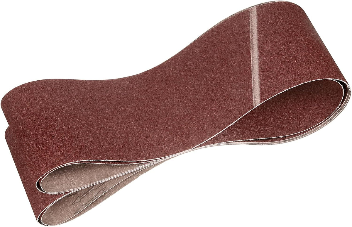 HARFINGTON 6 x 89 Inch Sanding Belts, 3 Pcs 80/120/240 Grit Aluminum Oxide Abrasive Belt Sander File Belt for Woodworking, Metal Polishing, Knife Sharpener