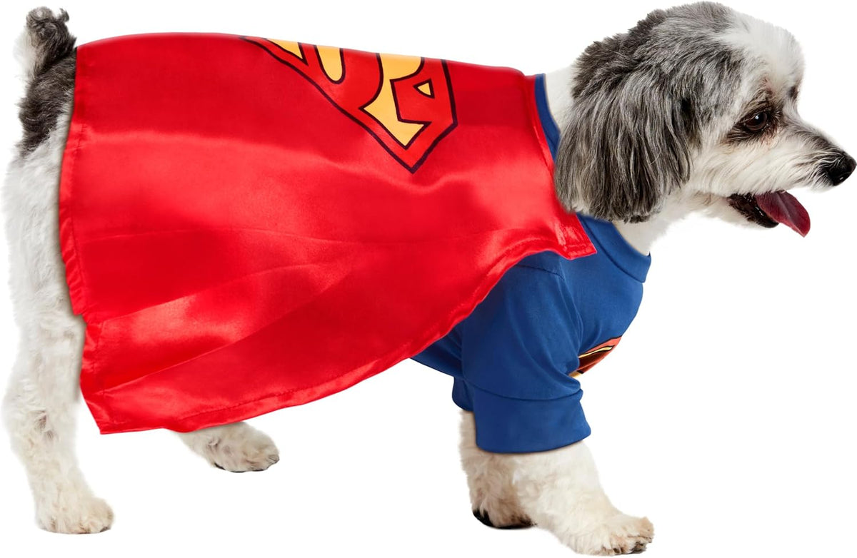 DC Comics Superheroes: Superman Pet Costume for For Dogs or Cats by Rubies, Small