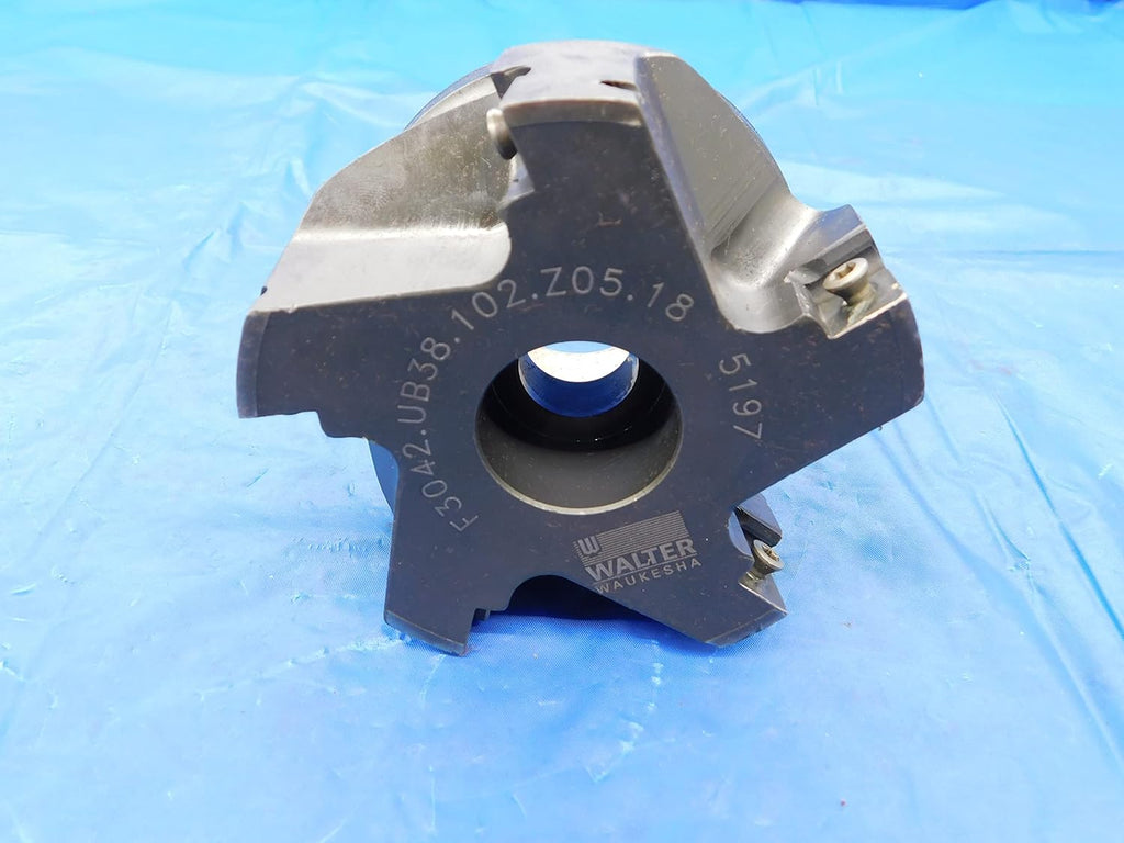 Walter 4" O.D. FACE Mill F3042.UB38.102.Z05.18 1 1/2 Pilot Holds 5 Inserts 4.0 - MB6174RDT