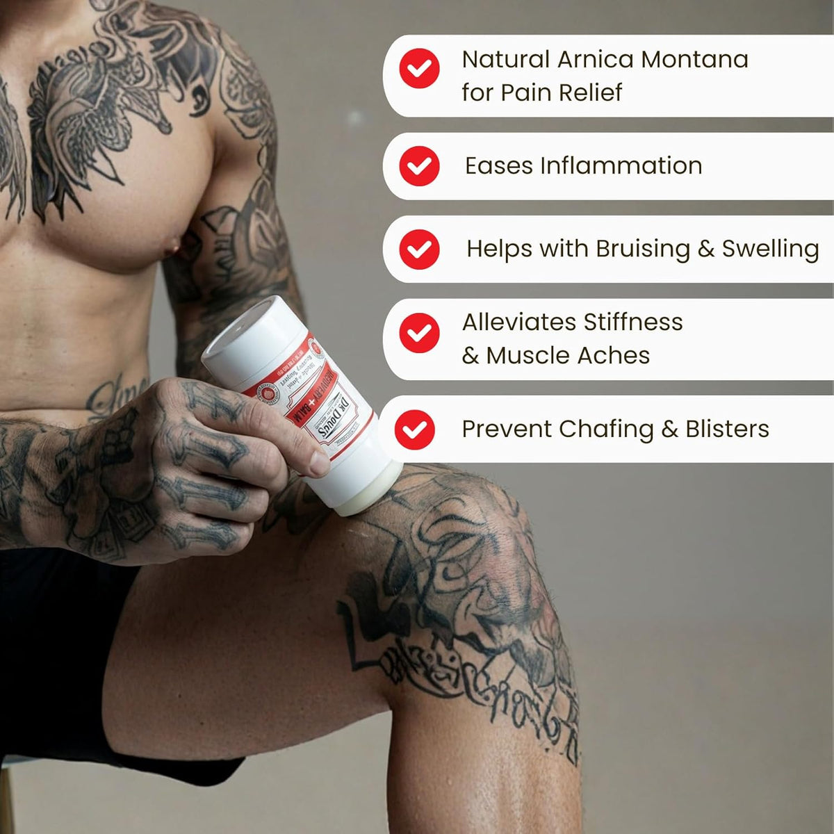 Recovery Balm – Organic Arnica & Magnesium Topical Rub – Soothing Support Lotion for Active Muscles, Joints, & Skin –