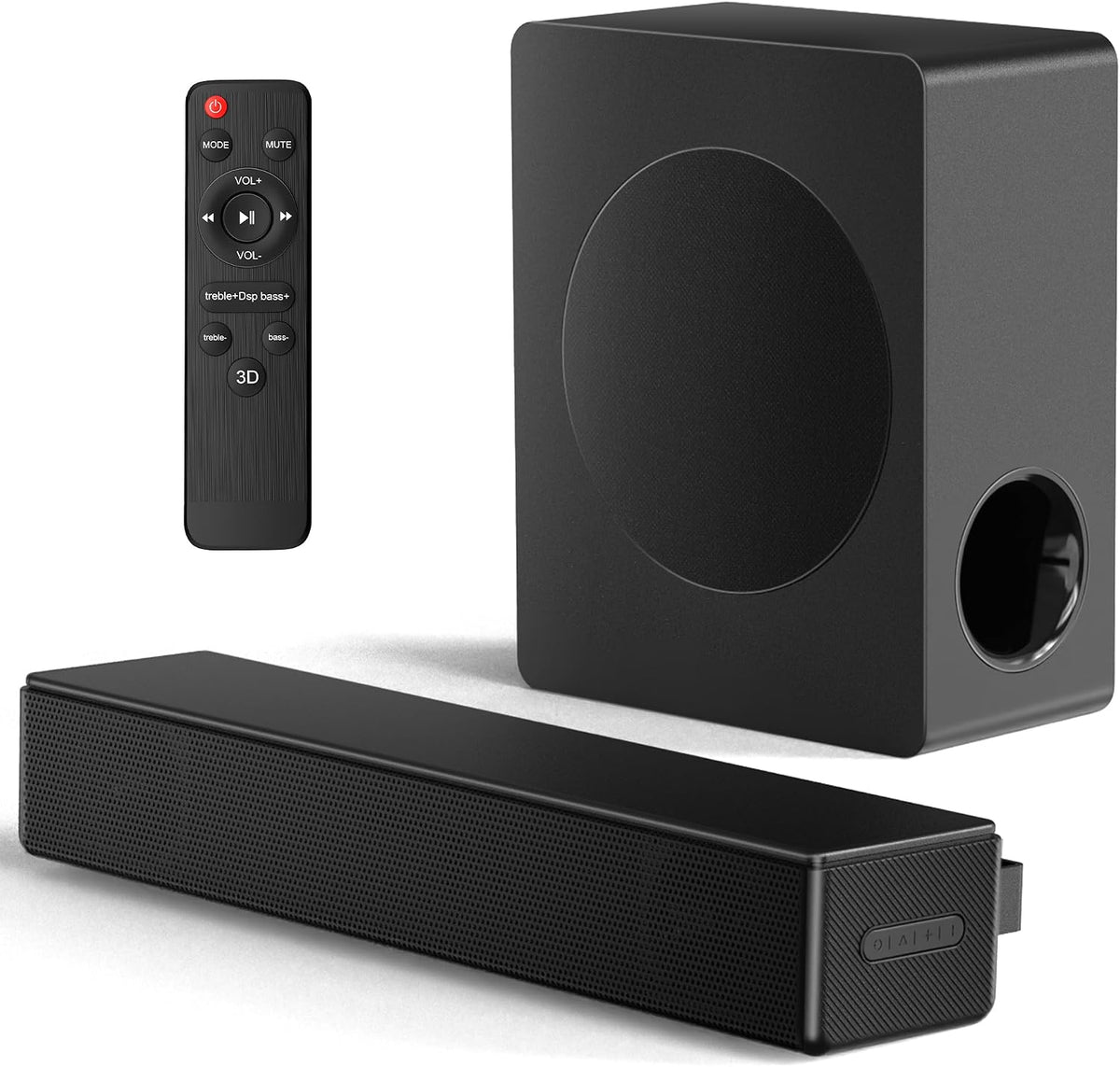 2.1 CH Soundbar w/Subwoofer,100W Dolby Atmos Sound Bar for Smart TV | 2.1 CH 3D Surround Sound System Adjustable Deep