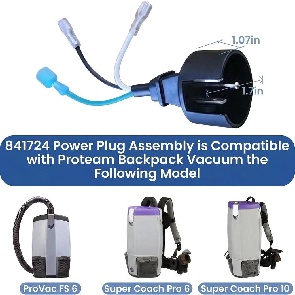 841724 Power Plug Assembly Fits ProTeam Super Coach Pro Backpacks