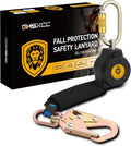 Fall Protection Safety Lanyard - 11FT Self Retracting Fall Arrest Lifeline Roofing Construction Gear OSHA/ANSI Compliant