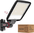 Kifflux 150W Led Parking Lot Light Adjustable Arm Mount 18000LM Flood Light