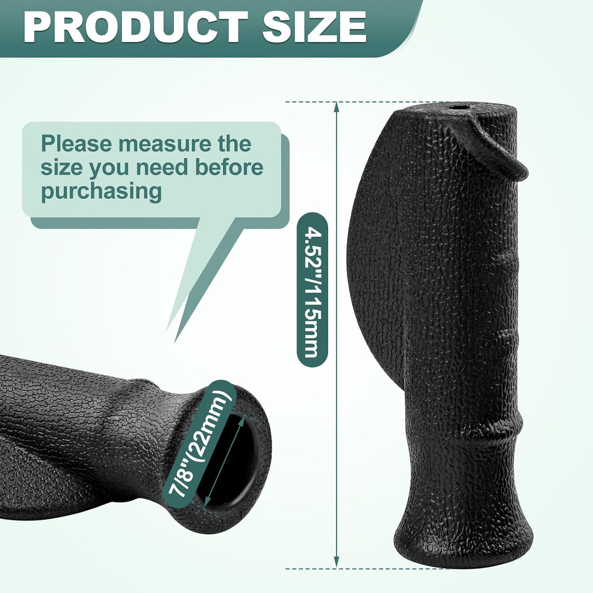 2 Pcs Universal Rollator Hand Grip for Rolling Walker Replacement,Wheelchair, Left and Right Hand Grips for Drive Rollator,Black