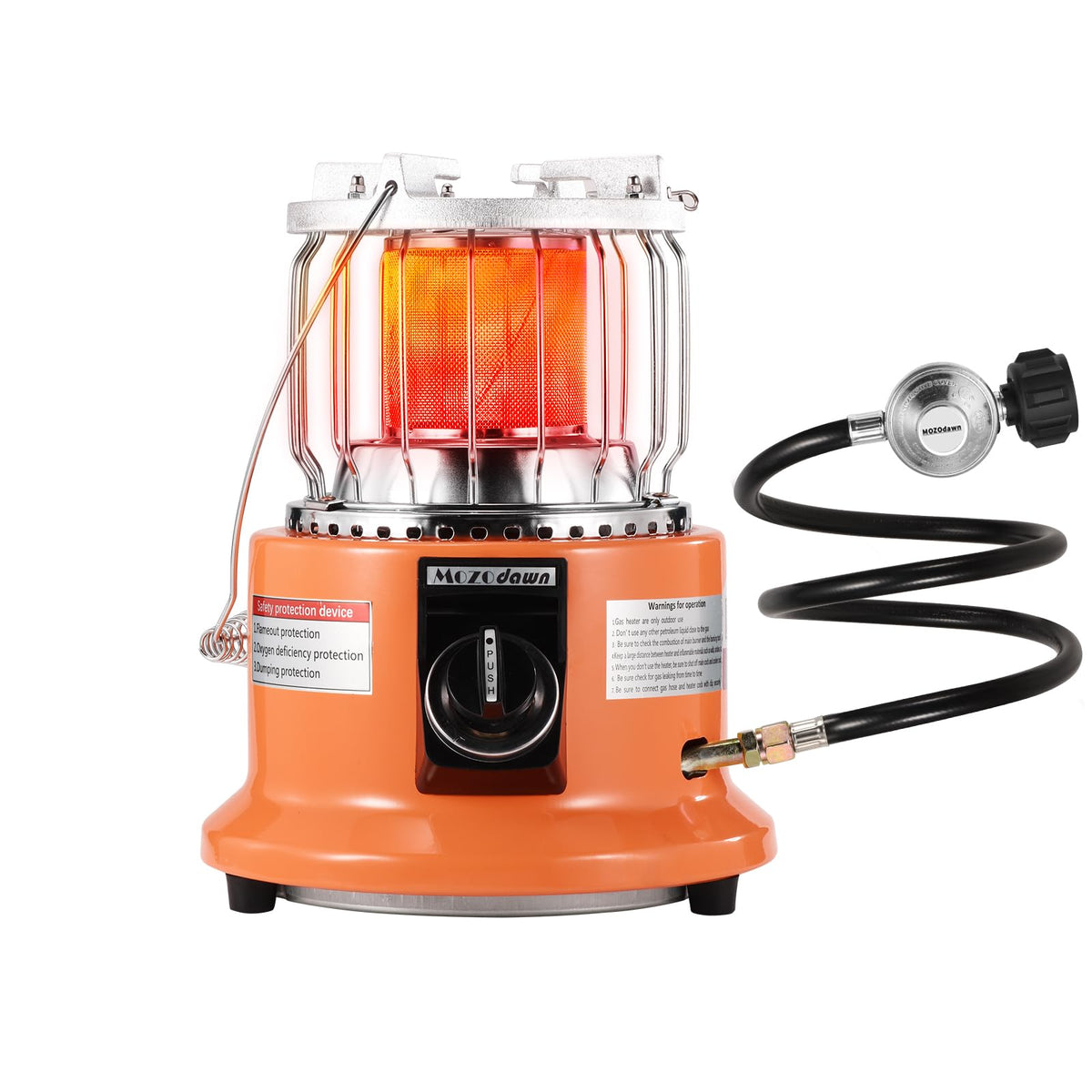 2 in 1 Propane Heater & Stove Dual Function for Outdoor Use，13000 BTU Portable Gas Heater Compact Design with Handle