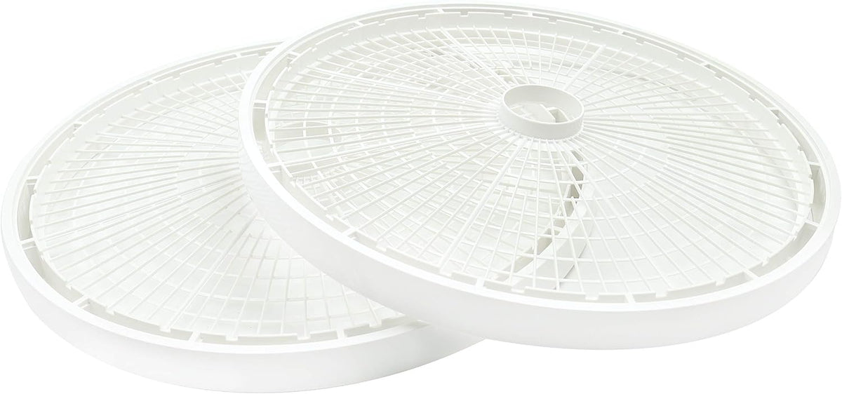 TR-2 White Plastic Round 15 1/2" Add-A-Trays to fit NESCO 1000 Series Food Dehydrators 2 Pack