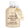 Magnesium Bubble Bath - Long Lasting Foaming Bubbles - Moisturizing - Shea Butter Coconut Vanilla - Relaxing Stress
