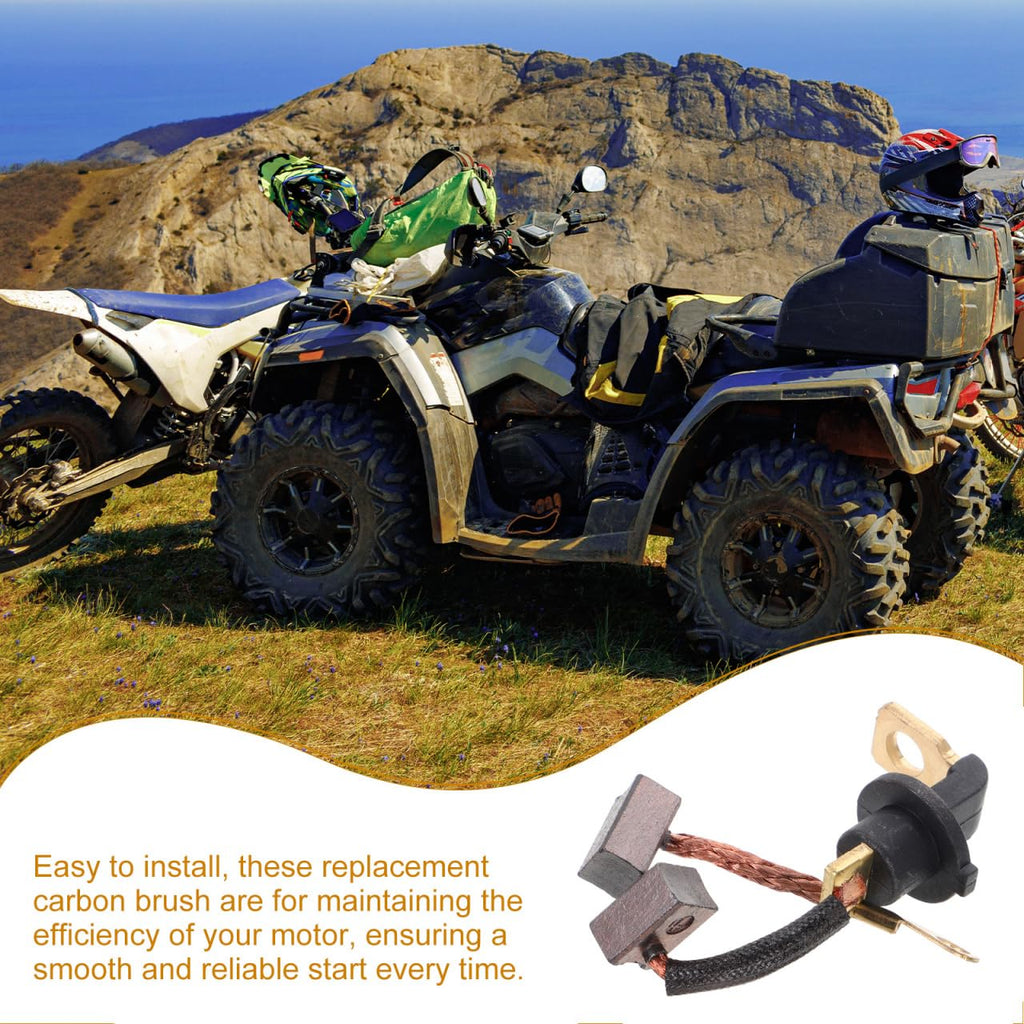 ULTECHNOVO Starter Motor Carbon Brush Replacement 2-Pack Compatible with Gy6 Motorcycles Scooters Atvs Electric Motor Brush 2.16X0.98X0.59 Inch Easy Installation