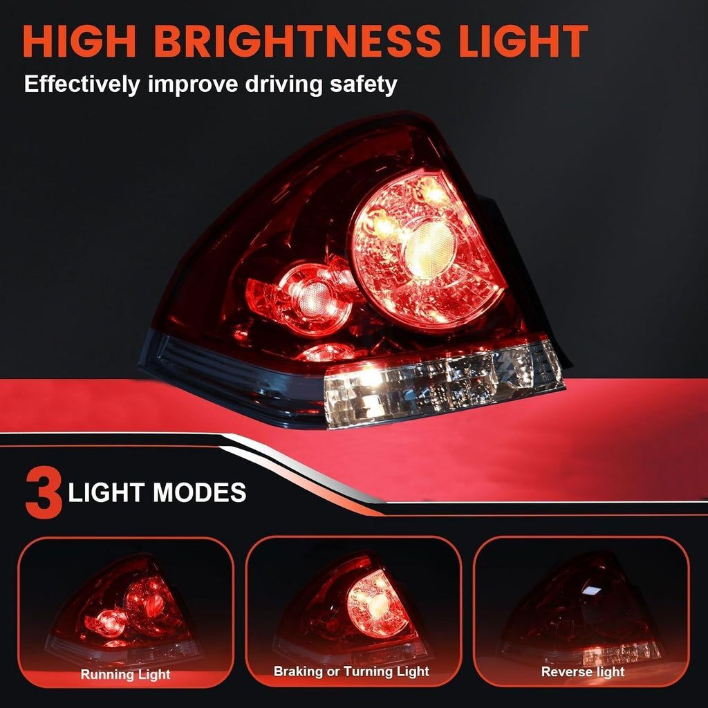 Tail Lights Outer fits 2006-2013 Chevy Impala LS LT LTZ Police