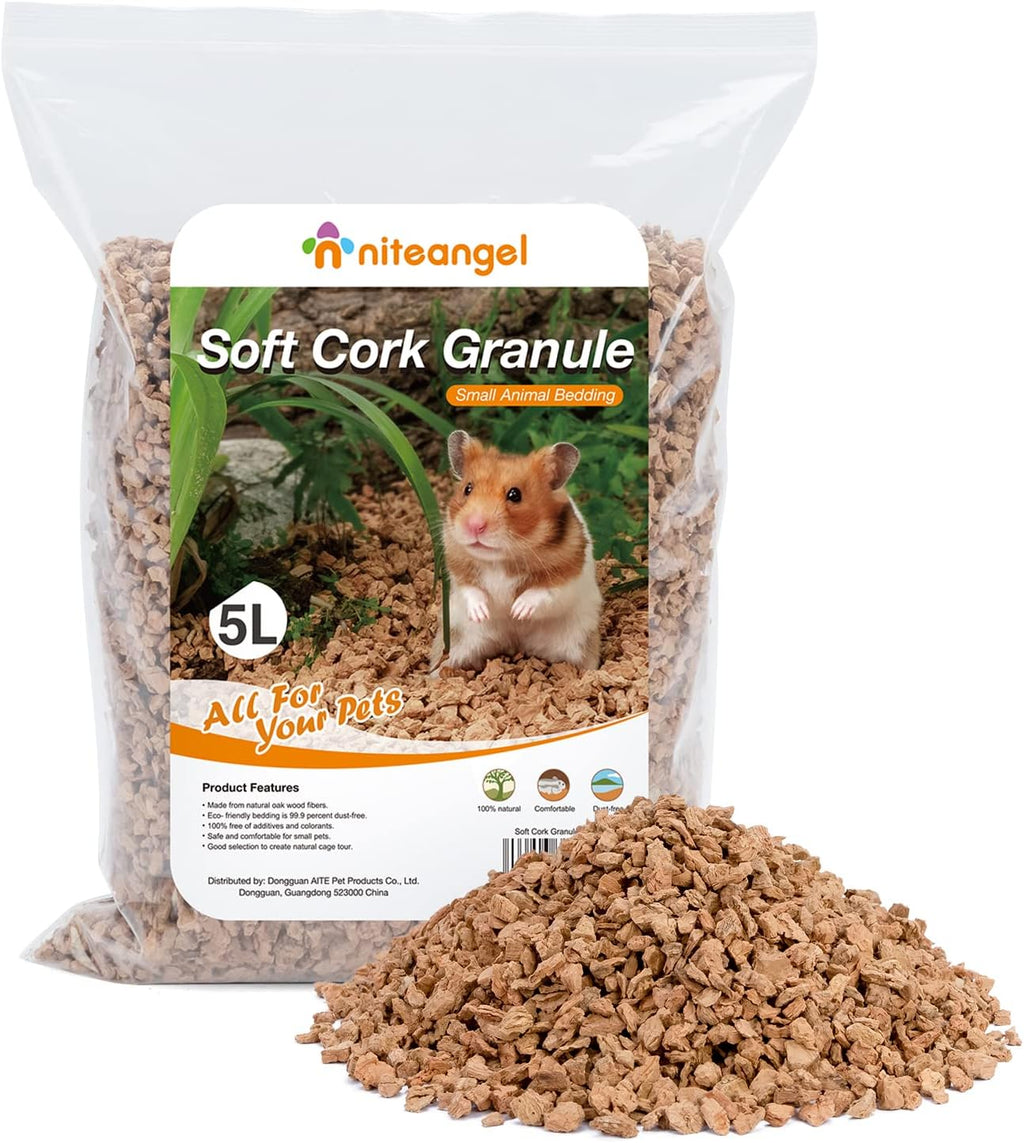 Natural Coco/Cork Hamster Bedding: 5L Absorb Odors & Low Dust