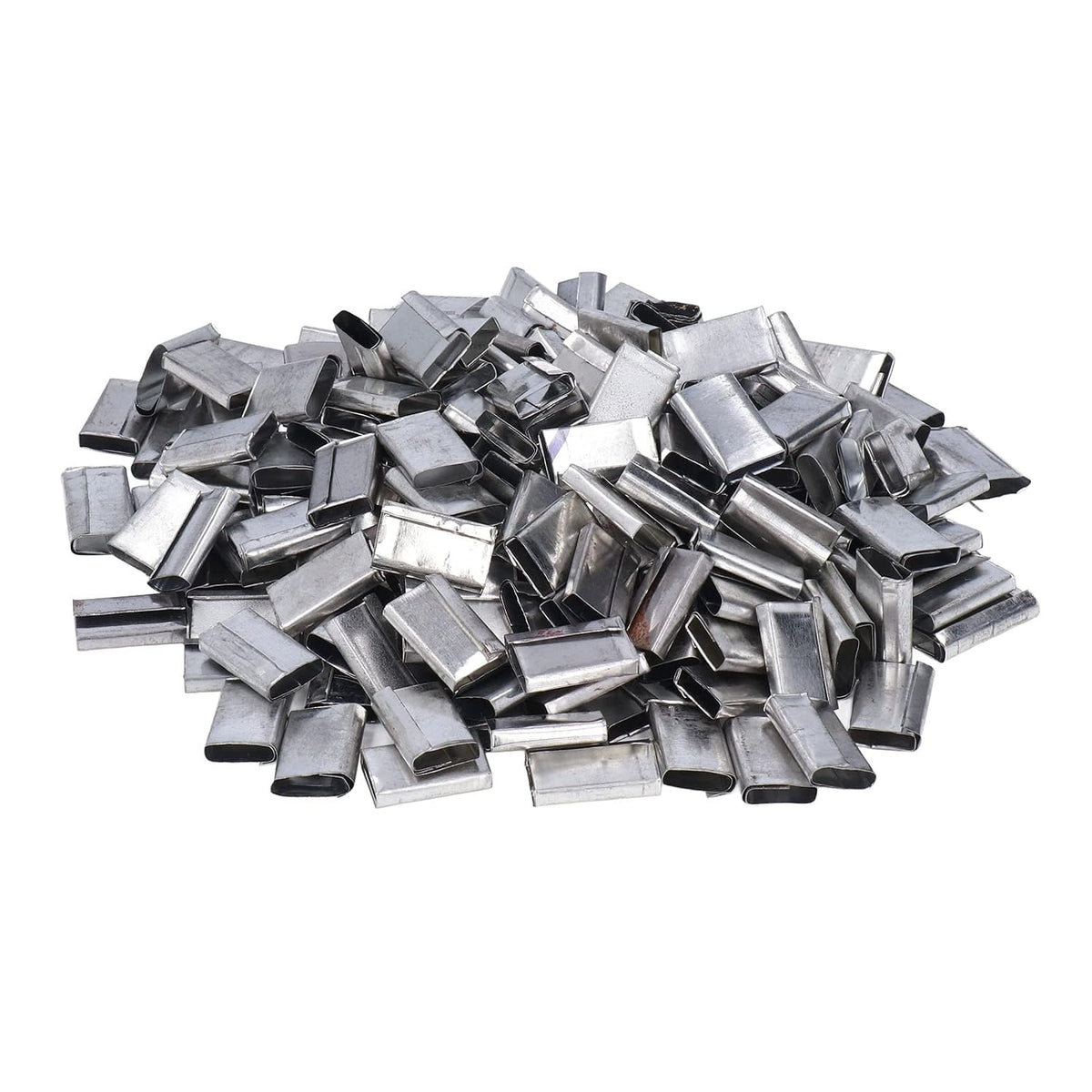 Packaging Strapping Seals, 1KG Iron Sheet Strapping Clips 260pcs, Heavy Duty Buckles for PP Belt 1216mm, with