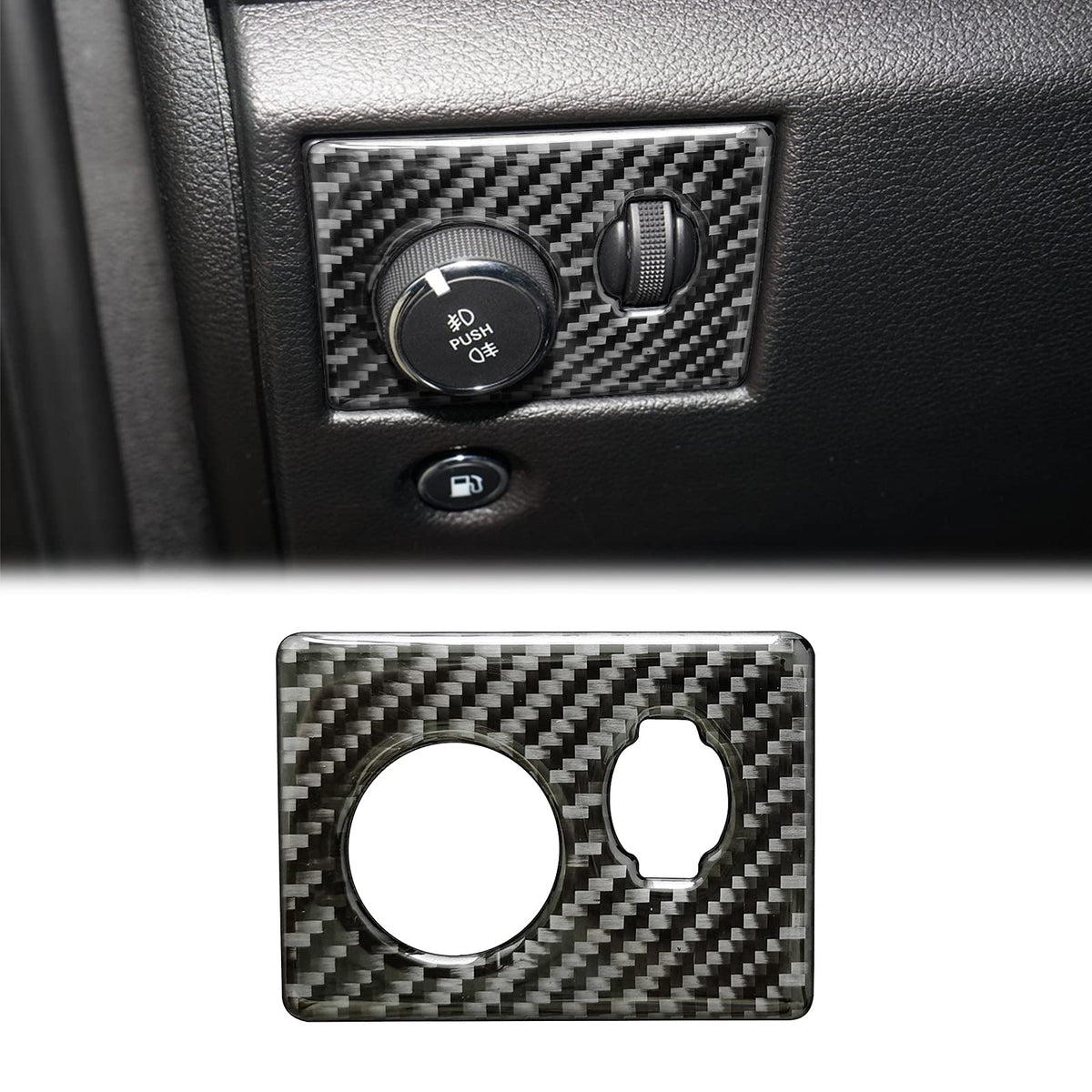SUNJIKA Headlight Switch Panel Trim Cover for Jeep Grand Cherokee 2014-2020