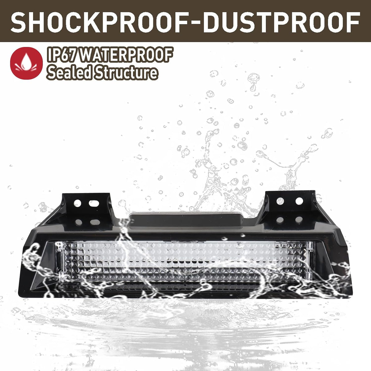 LED Third Brake Light Compatible for 2006-2010 Hummer H3 3rd Brake Light Center High Mount Stop Lamp 19330403 16HZ59C