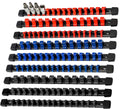 9PCS Socket organizer, 1/4" 3/8" 1/2" Drive Heavy duty socket holder