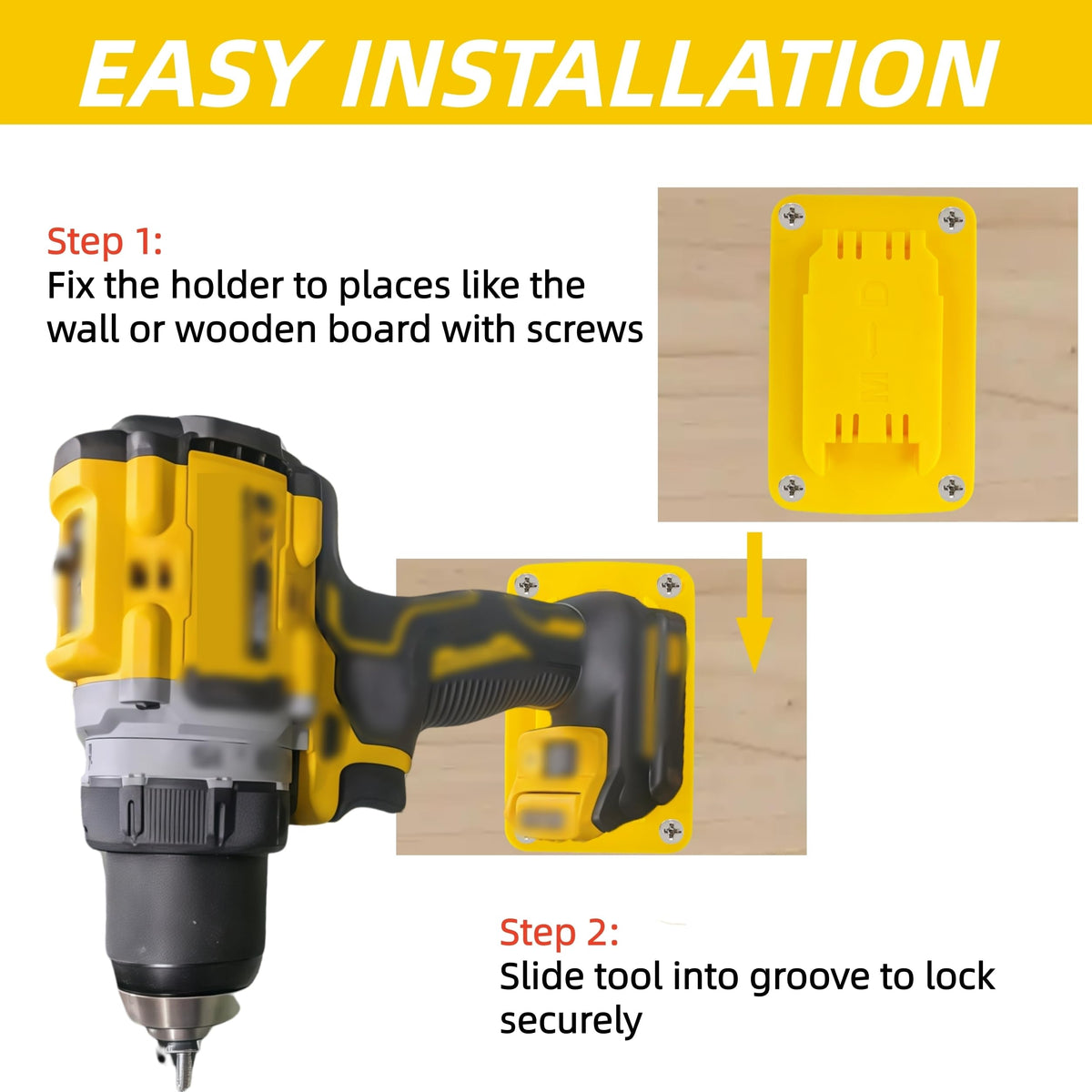 15 Pack Tool Holders Compatible with Dewalt 12V 20V Drill Tools with Screws