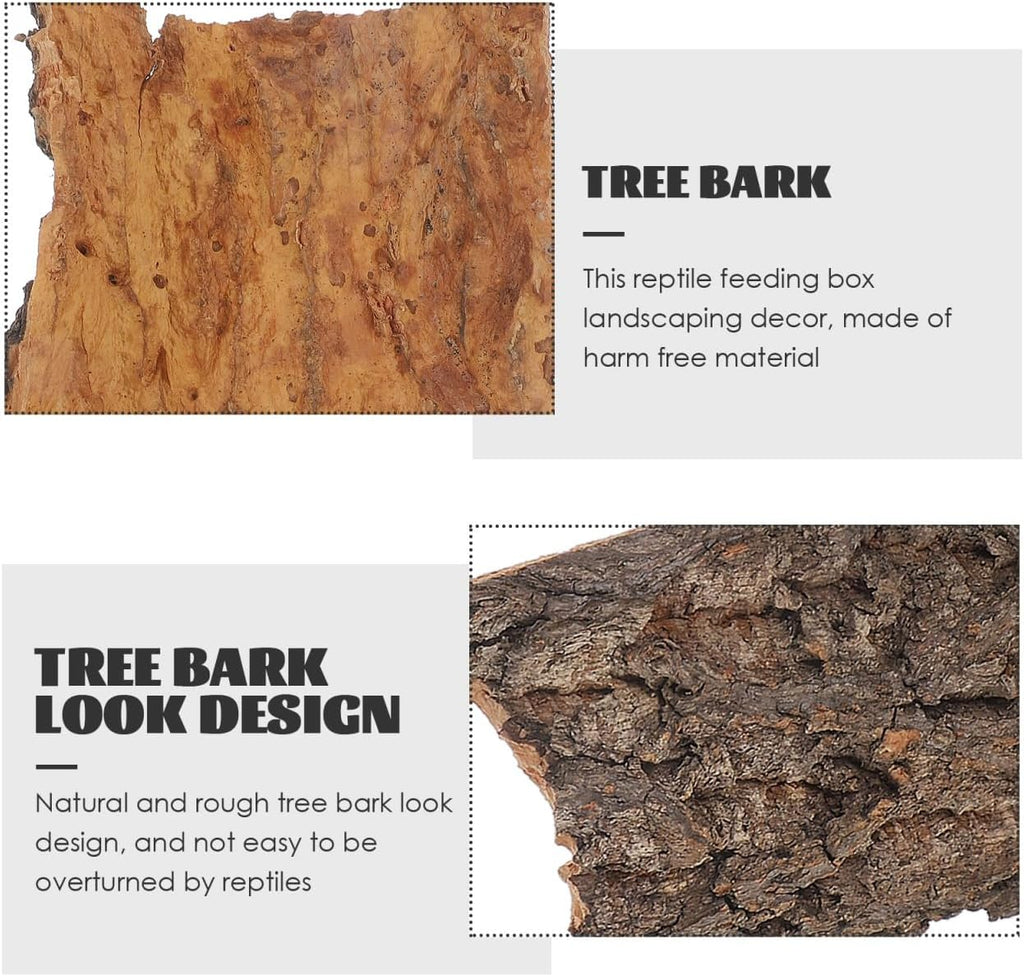 4Pcs Reptile Tree Bark Reptile Hides: Natural Wood Cork Bark Gecko Hide Small Climbing Barks Terrarium Decor Lizard