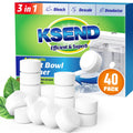 Toilet Bowl Cleaner Tablets 40 Pack, Auto Bleach, Powerful Cleaning