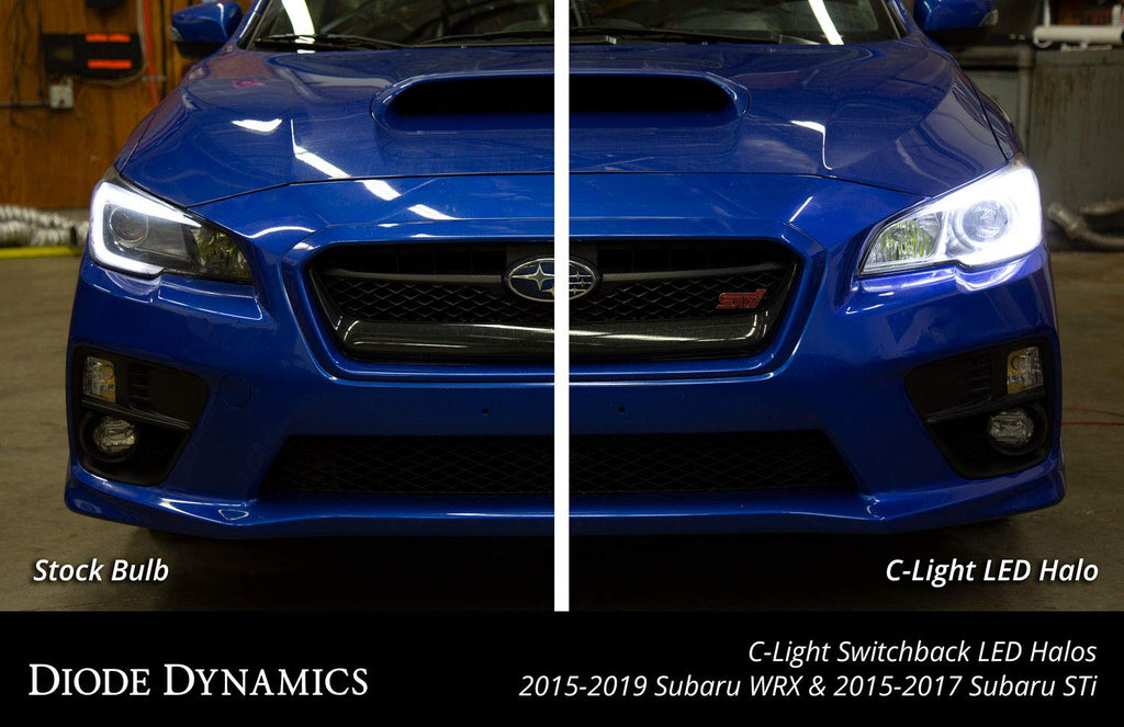 Diode Dynamics Switchback White+Signal C-Light DRL LED Halo compatible with Subaru WRX/STi 2015-2021 Headlight (USDM)
