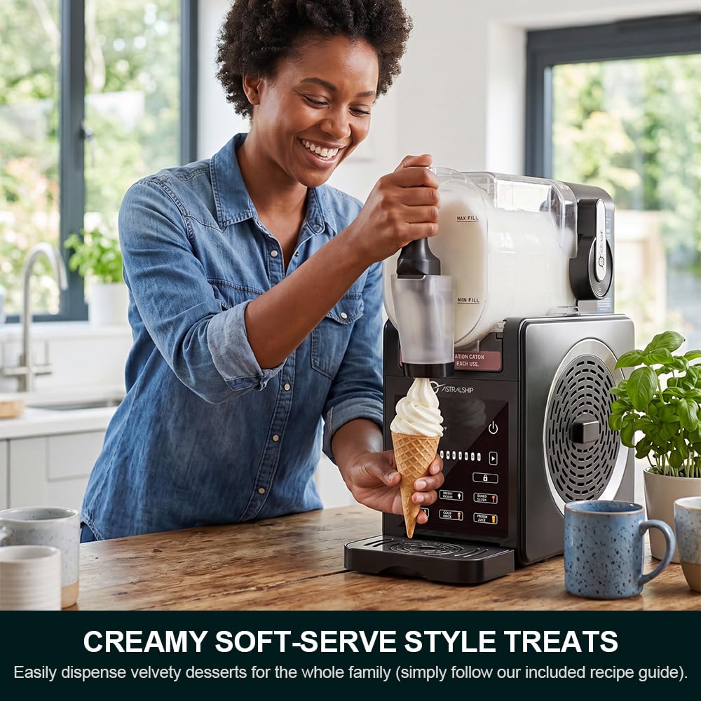85oz Slushie Machine with Soft Serve Ice Cream Mode, 6 Presets