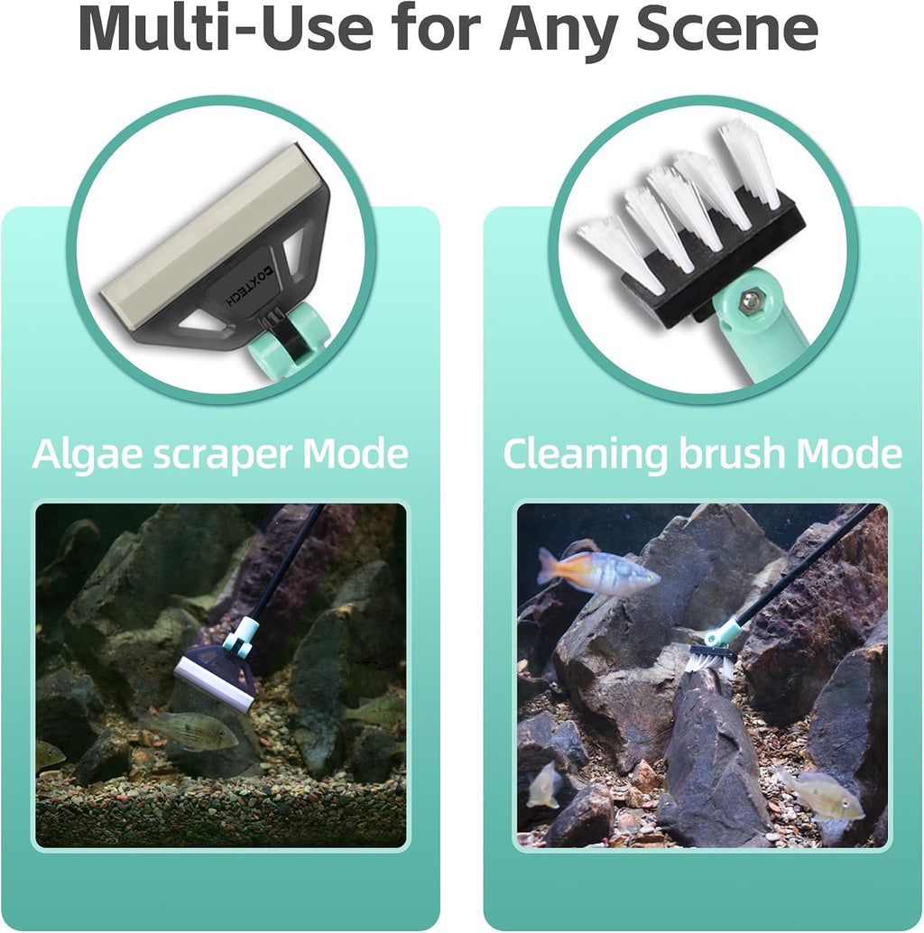 Algae Scraper for Glass Aquariums,2 in 1 Adjustable Algae Scraper