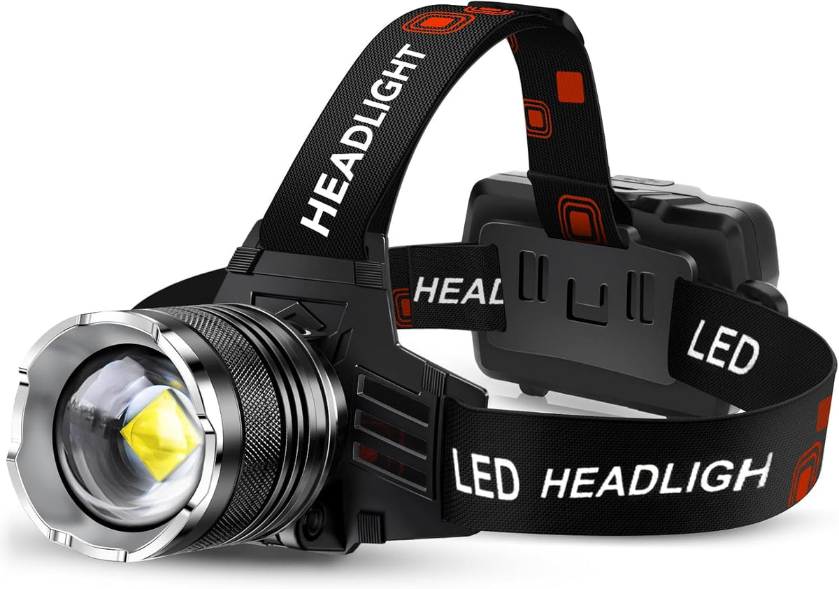 LED Rechargeable Super Bright Headlamp, 99000 High Lumens Head lamp