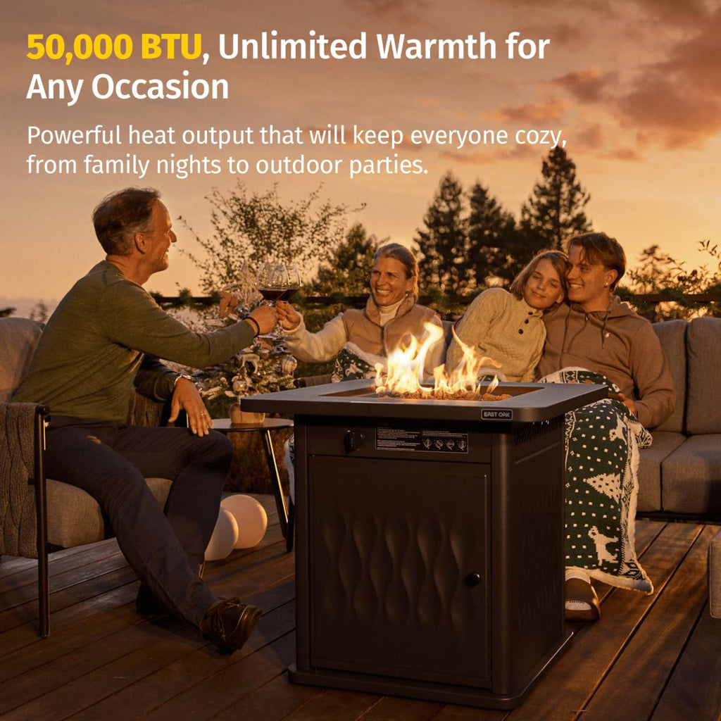 28'' Propane Fire Pit Table 50,000 BTU