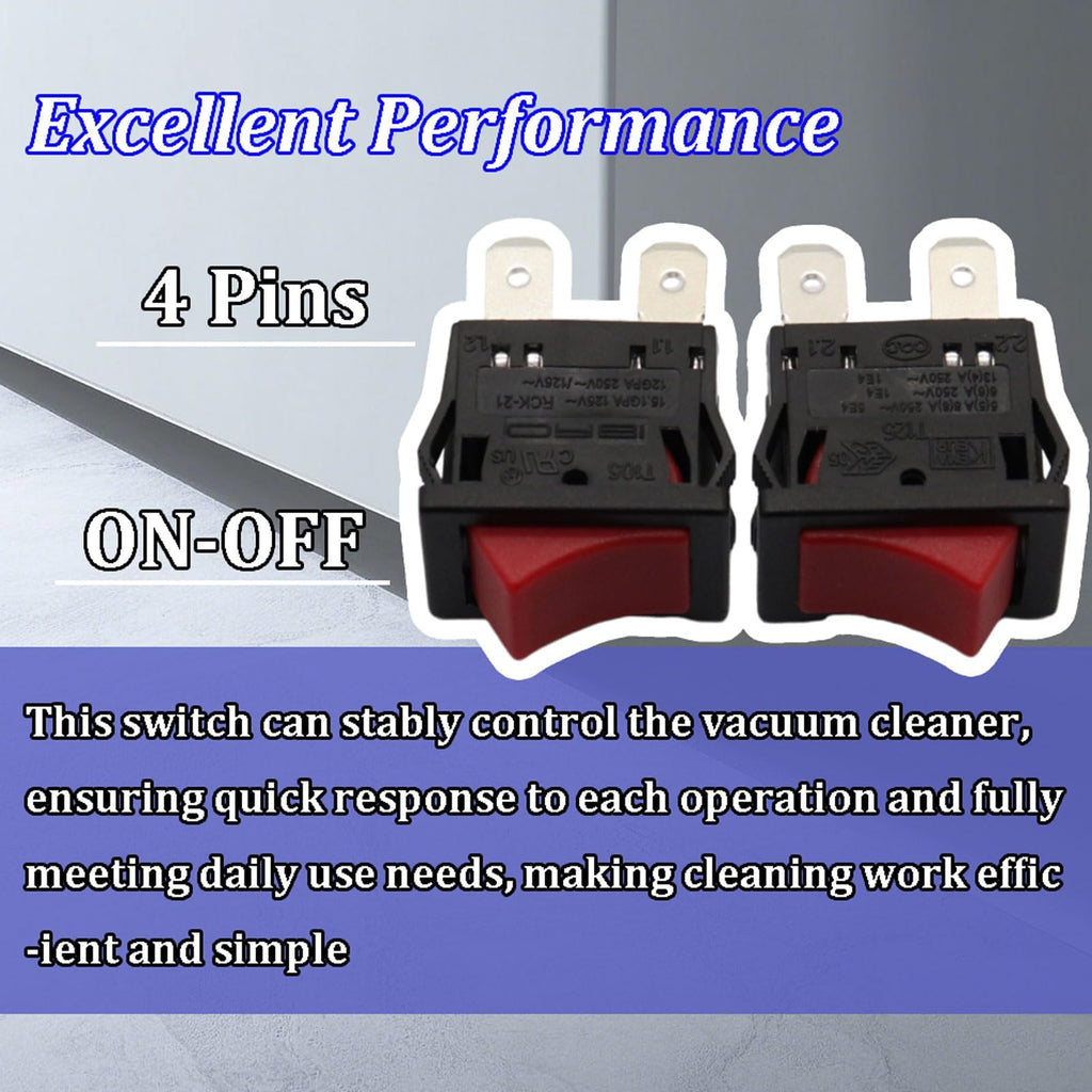 2Pcs ON-Off Switch Fit for Shop-vac QSP Pro QPL45 12 Gal Wet and Dry Vacuum