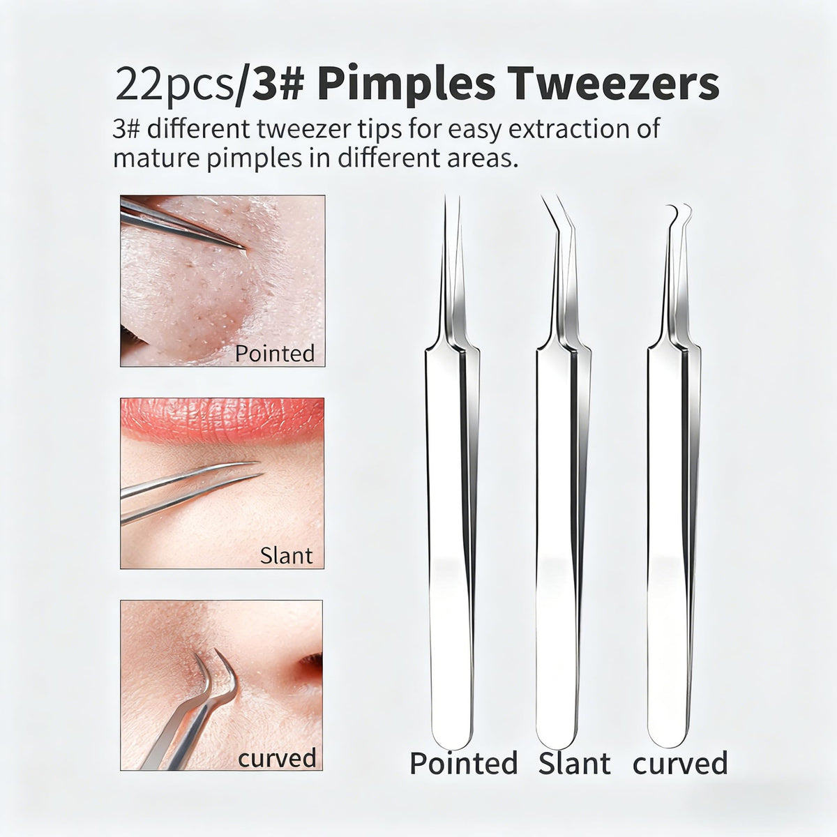 Pimple Popper Tool, Blackhead Remover Acne and Zit Comedone Extractor Kit