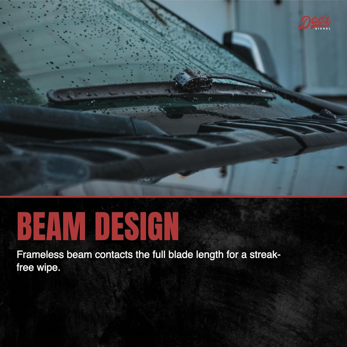 Windshield Wiper Blades for 2021-2024 Jeep Grand Cherokee | Frameless Beam, All-Season | Front Set of 2, 20 in. + 26 in.