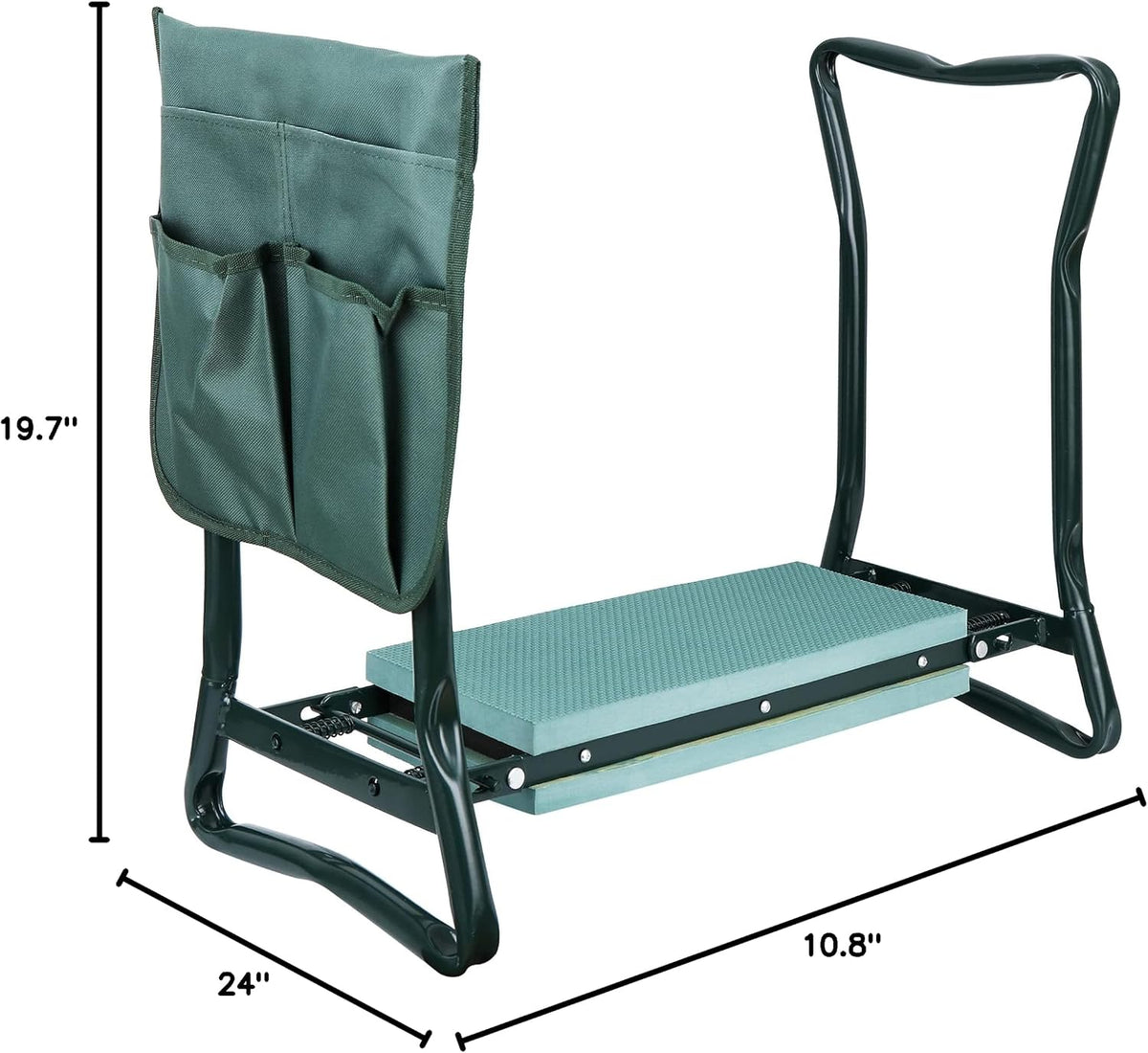 Upgraded Folding Garden Kneeler Seat Bench Stool w/Thicken & Widen Soft Kneeling Pad, Portable Heavy Duty Gardener
