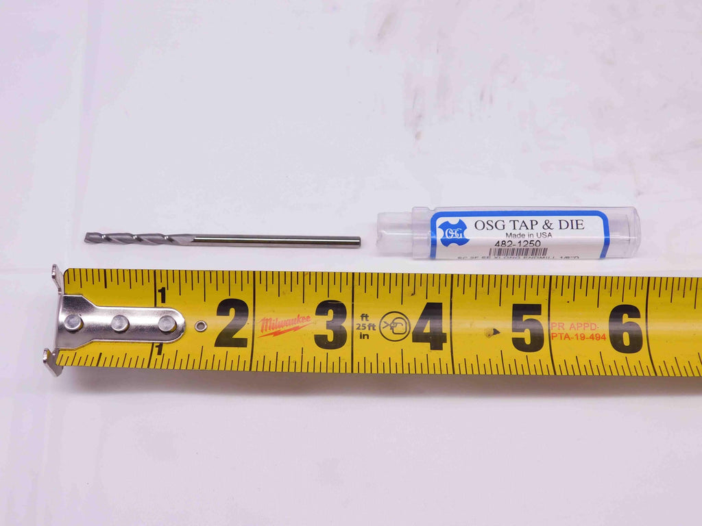 NEW OSG 1/8 O.D. 1" LOC 3" OAL Carbide END Mill 1/8 Shank 2 Flute 482-1250 .125 - DM0572AU5