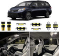 HUOKEDS 15pcs Sienna Interior LED Lights Replacement for 2011 2012 2013 2014 2015 2016 2017 2018 2019 2020 2021 Toyota Sienna 6000K Super Bright White interior LED bulbs package + Installation Tool